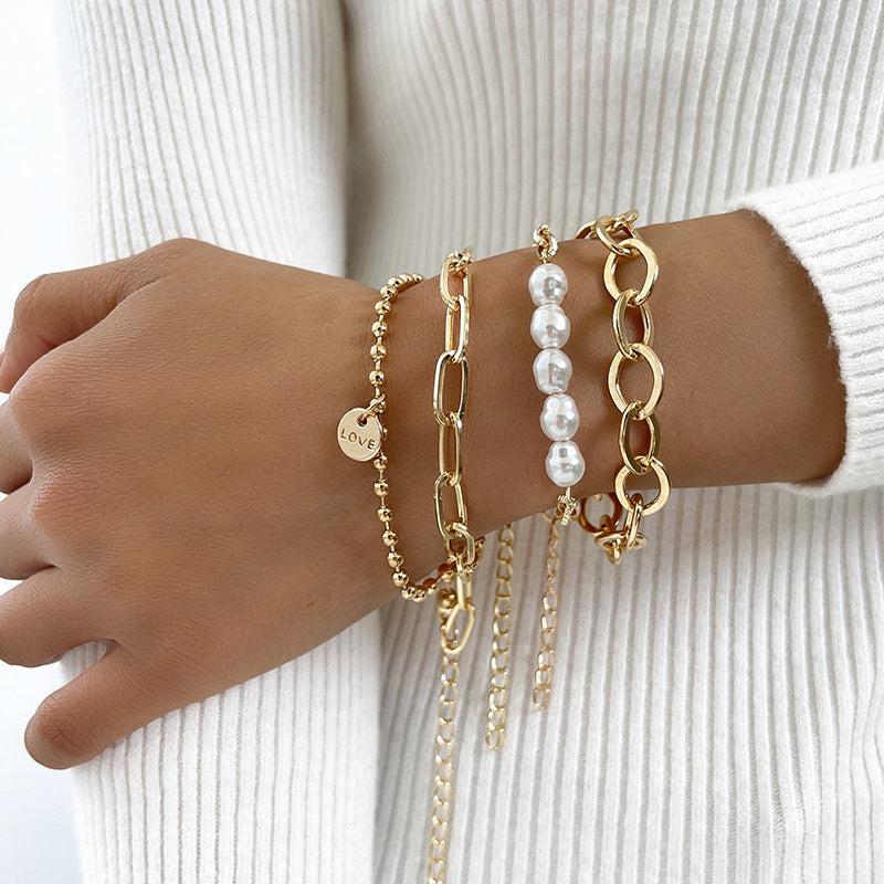 Gold Pearl Bracelet Pack