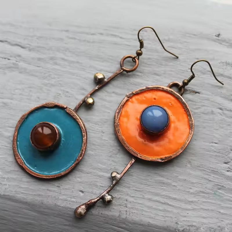 Vintage Faded Brown Earrings