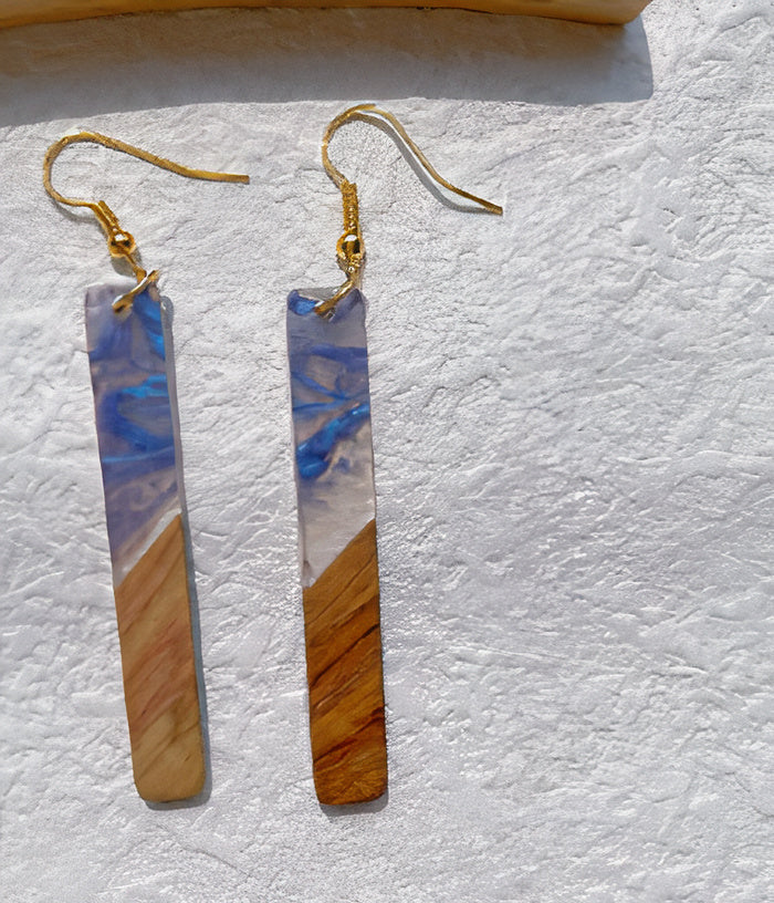 Vintage Chromatic Rectangular Earrings