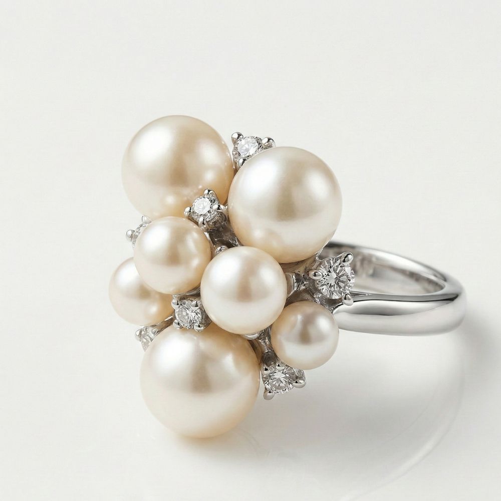 Vintage Violet Pearl Ring