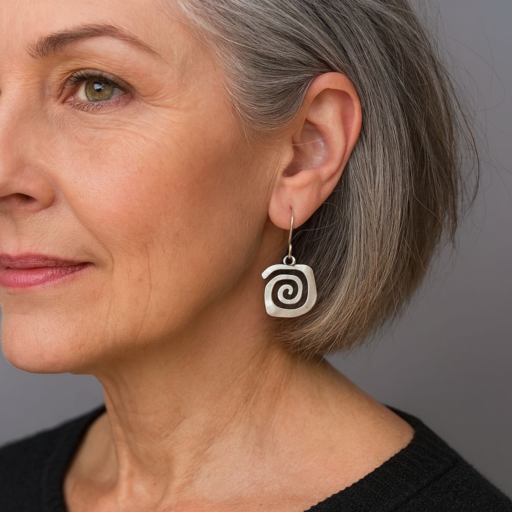 Vintage Square Maze Earrings