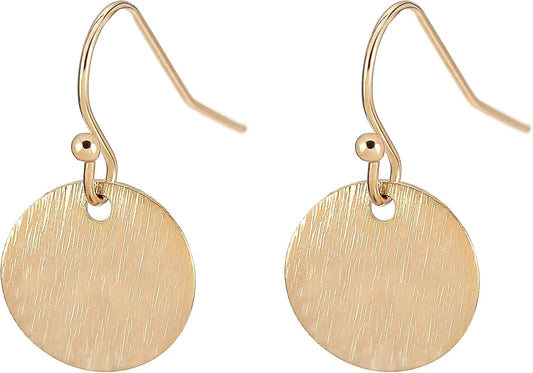 Vintage Golden Plated Round Earrings