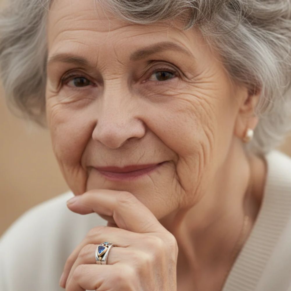 Vintage Blue Crystal Ring