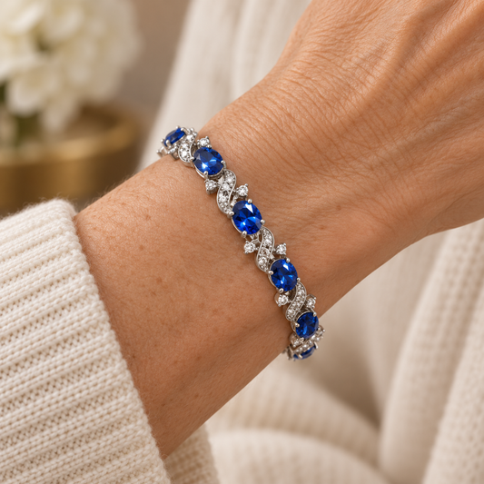Giada Adjustable Sapphire Bracelet