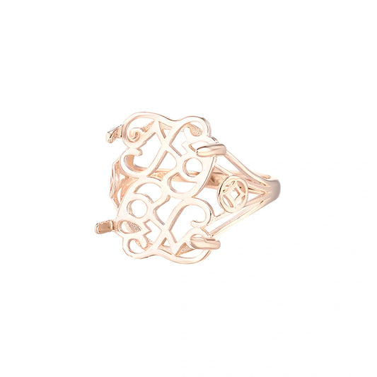 Vintage Style Openwork Gold Ring
