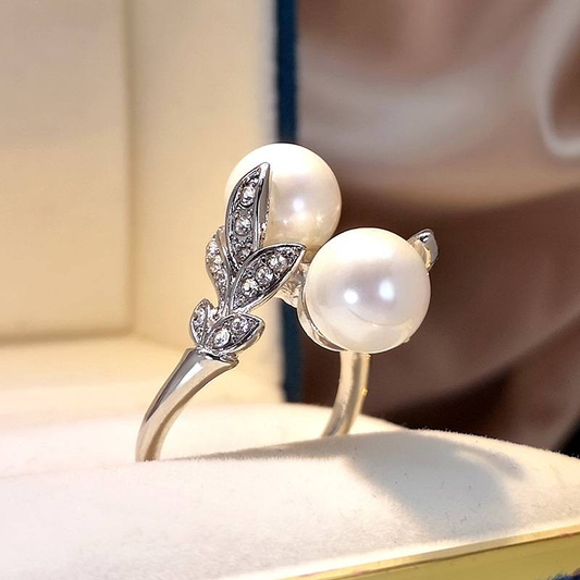 Vintage Double Pearl Ring