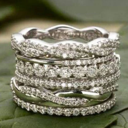 Vintage Layered Zirconia Ring