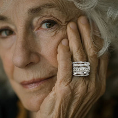 Vintage Layered Zirconia Ring