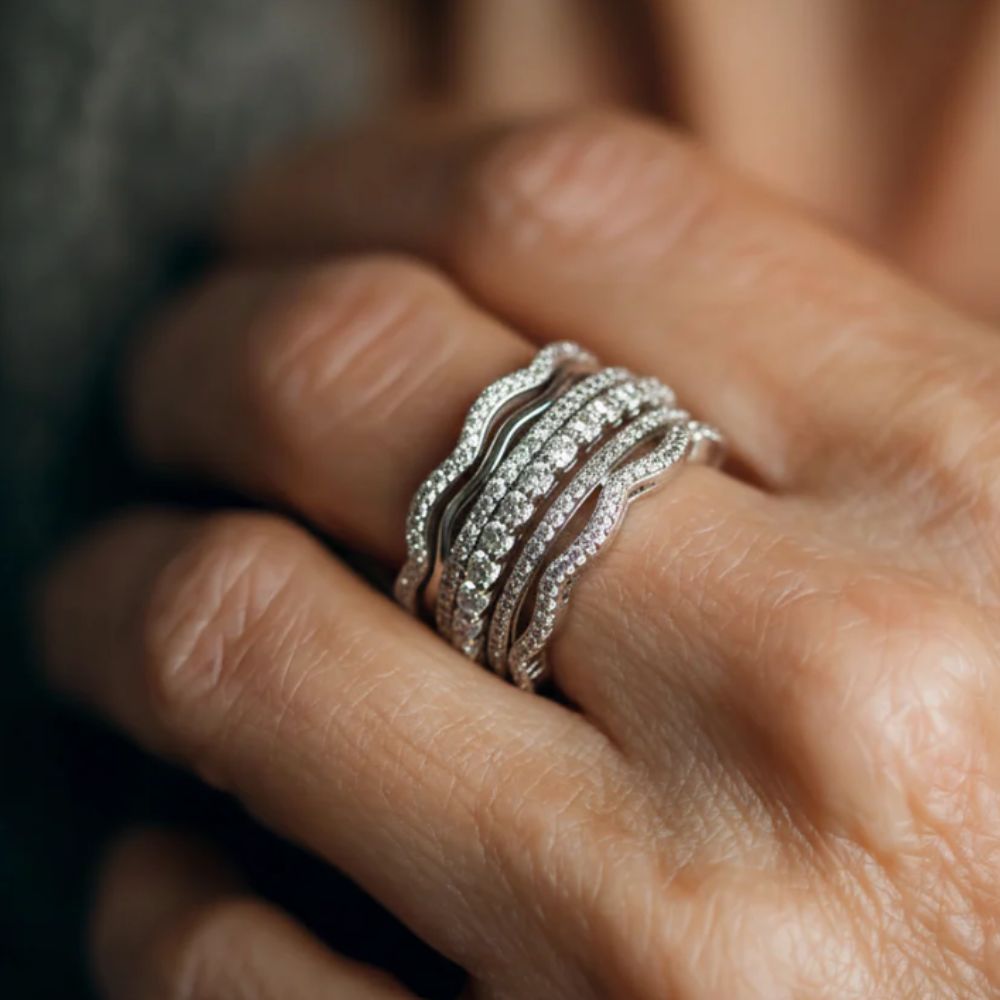 Vintage Layered Zirconia Ring