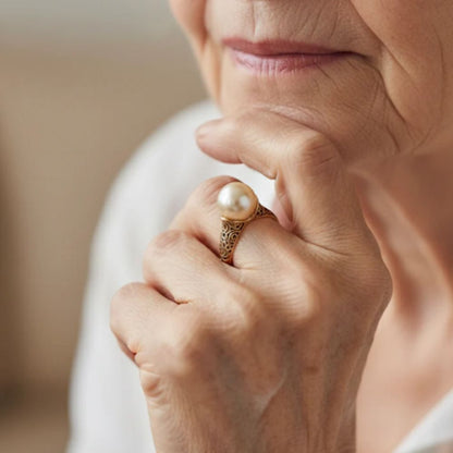 Vintage Pearl Golden Ring