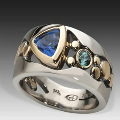 Vintage Blue Crystal Ring