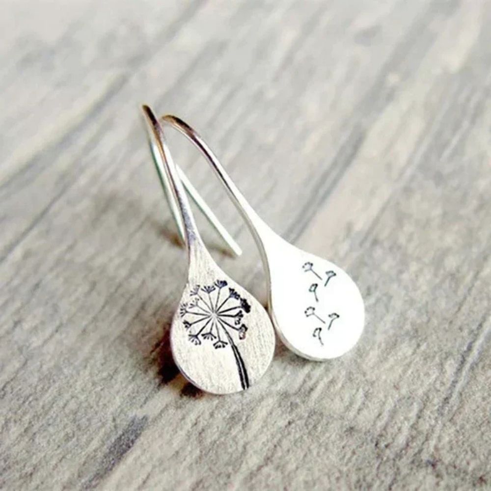 Vintage Silver Flower Earrings