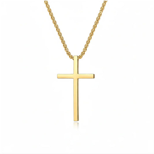 Bezel Cross Necklace