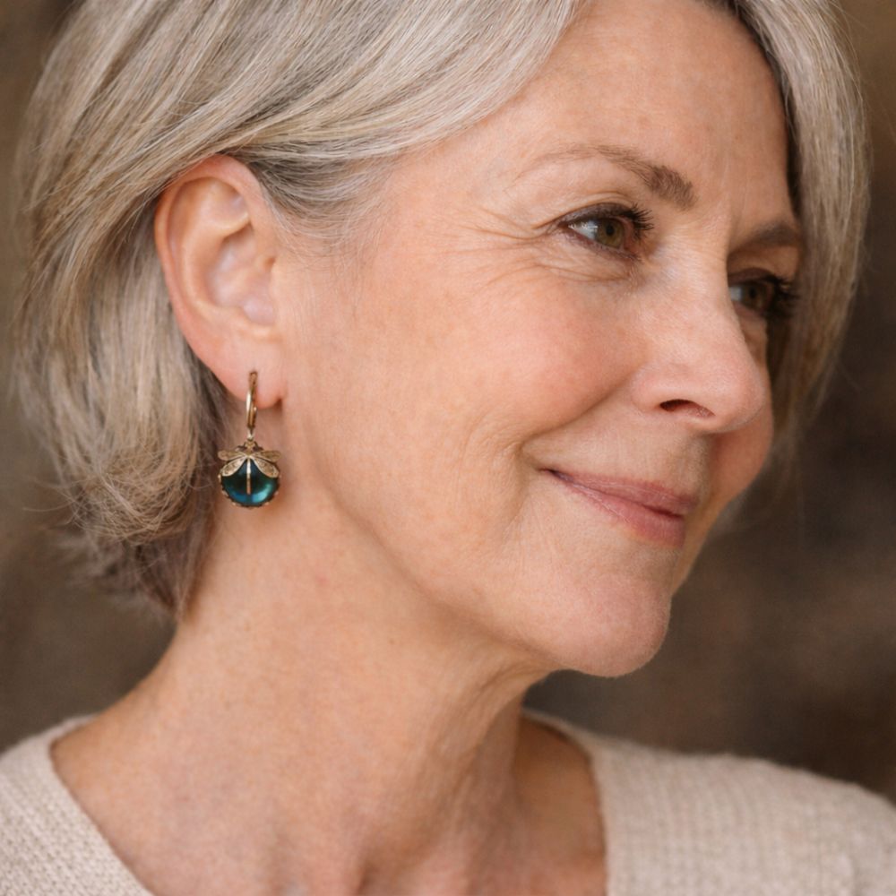 Antique Gold Dragonfly Earrings