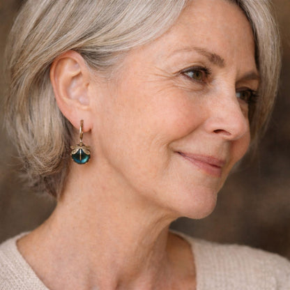 Antique Gold Dragonfly Earrings